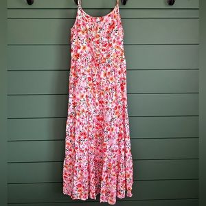 Floral Midi Dress with Buttons